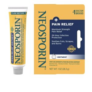 Neosporin + Pain Relief Dual Action Topical Antibiotic Ointment, 1 oz پماد آنتی‌بیوتیک موضعی نئوسپورین + تسکین درد با اثر دوگانه، ۱ اونس